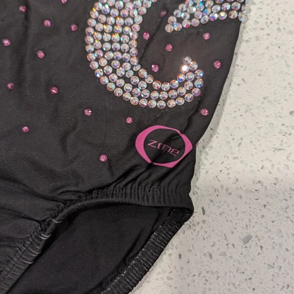 COMPETITION Ozone gymnastics Leotard Warrior Style FULLY BLINGED Double Lined CL - Picture 11 of 11